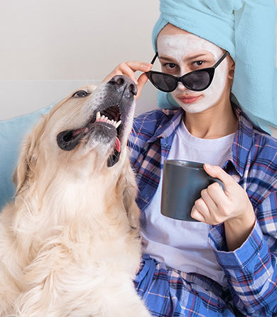 Happy Golden Retriever with Owner