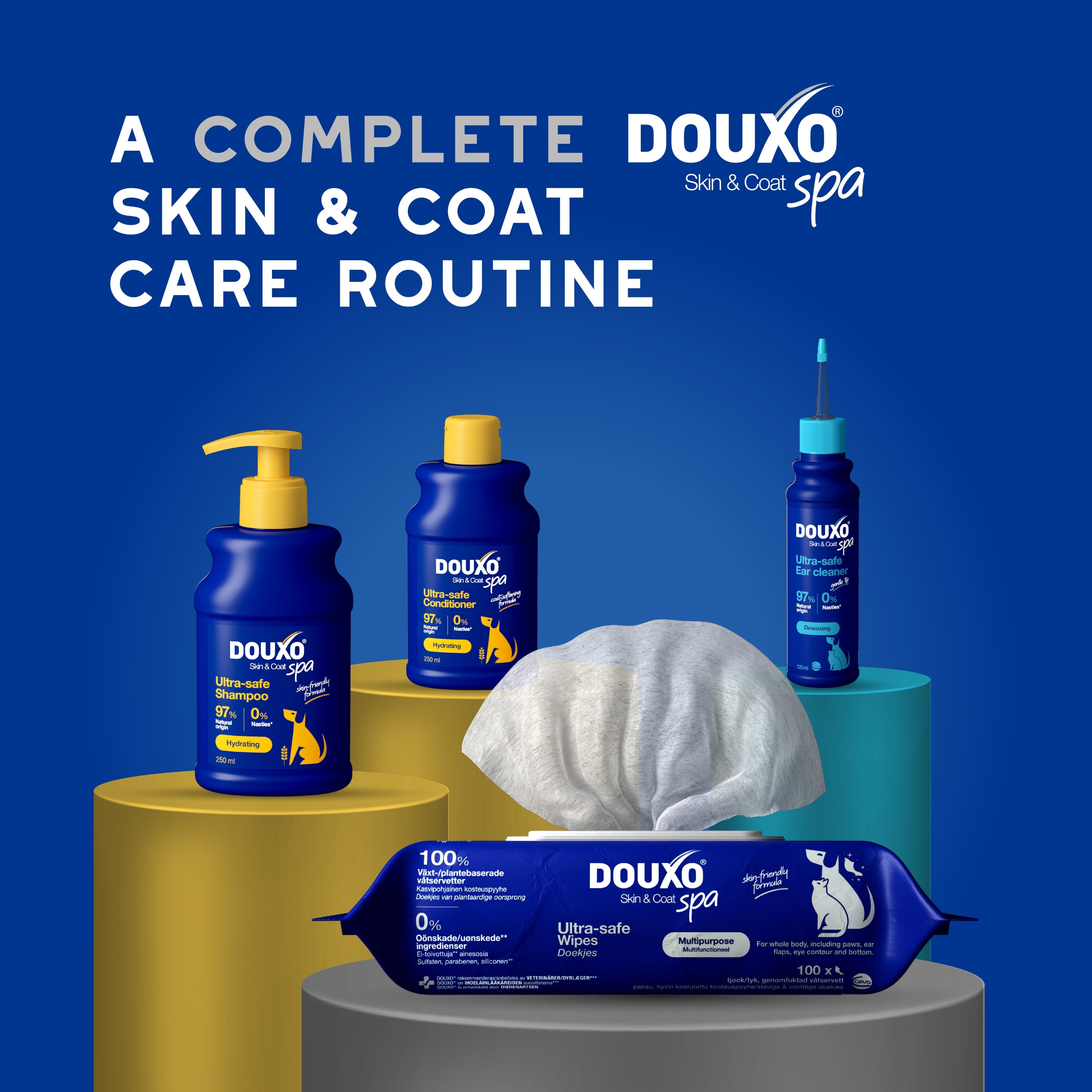 DOUXO® SPA Multipurpose Grooming Wipes